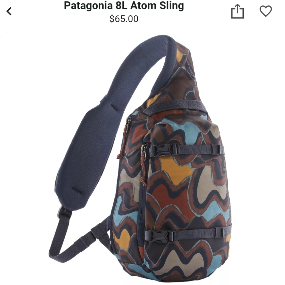 Patagonia Wave Pattern Sling Bag
